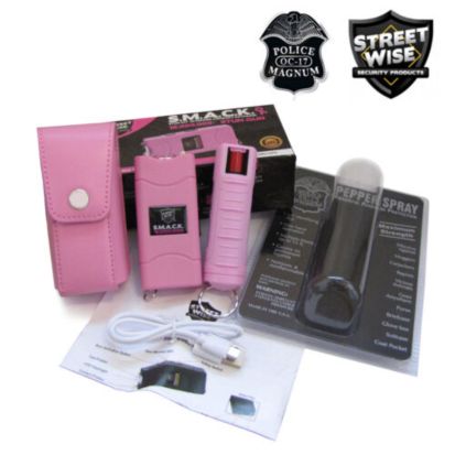 Mini Stun Gun Flashlight Pepper Spray