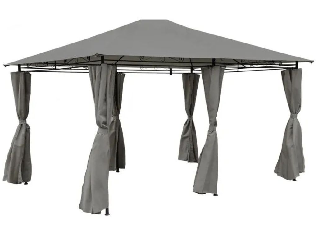 3m x 4m Steel Art Gazebo with Side Curtains