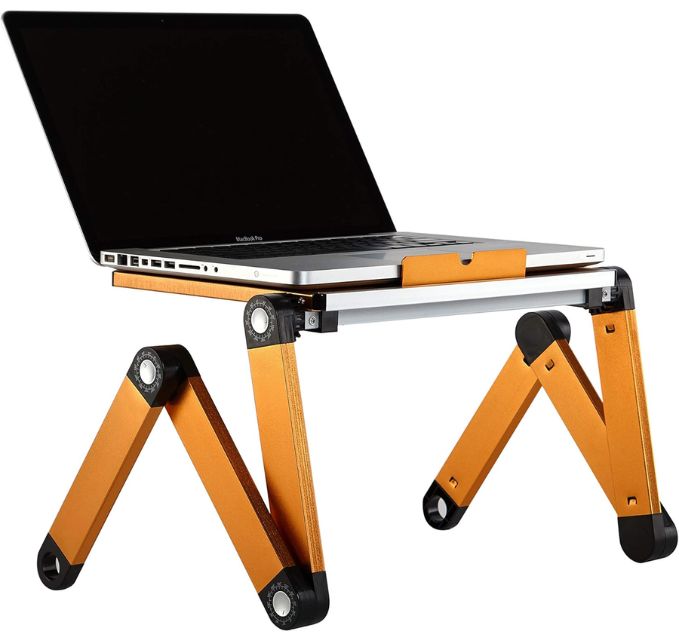Urban Shop Gold Sit Laptop Desk Stand